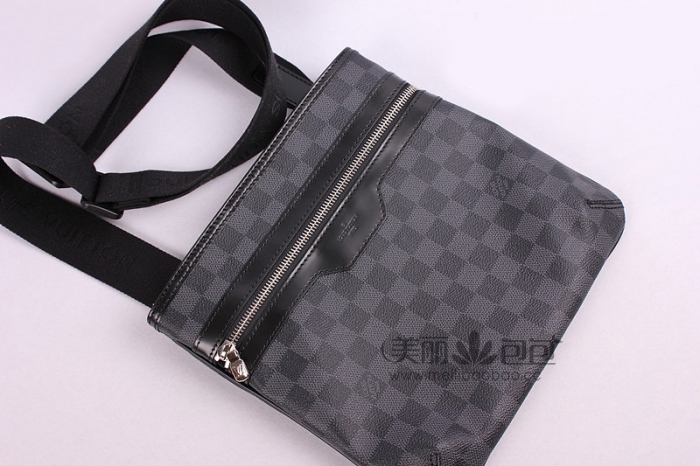 lv thomas休闲包 蓝黑棋盘格斜挎包n58028b-美丽包包名品网