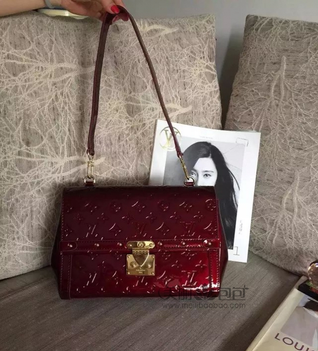 lv2015春夏最新款monogram vernis水晶漆皮venice手袋m90275-美丽包包