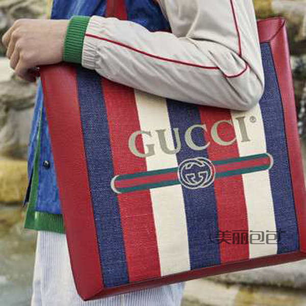 红白蓝彩色纹的gucci baiadera包包款式大全