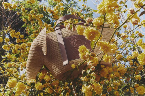 罗意威这个夏季的小象包 居然是草编loewe tote包