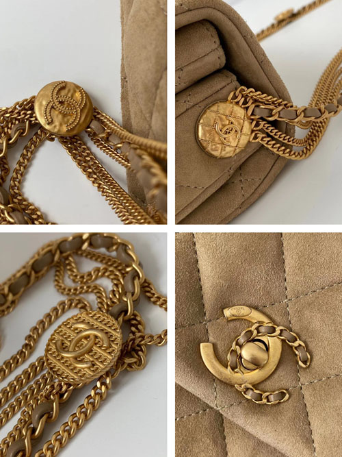 香奈儿手工坊的金币徽章链条包有哪些款式？