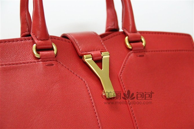 明星款圣罗兰包包红色原版皮ysl手提单肩包 h 美丽包包名品网