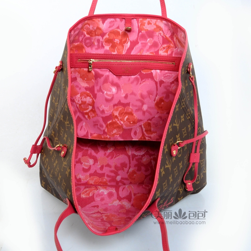 全新印字款Neverfull lv妈咪包 经典Monogram老花手袋M40876 M40940