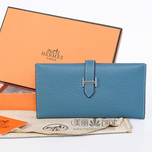 hermes 3 flod wallet三折钱夹 原版荔纹牛皮爱马仕钱包A308LN