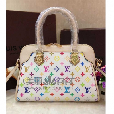 最新Monogram Multicolore三三彩 限量版lv手提包M41809