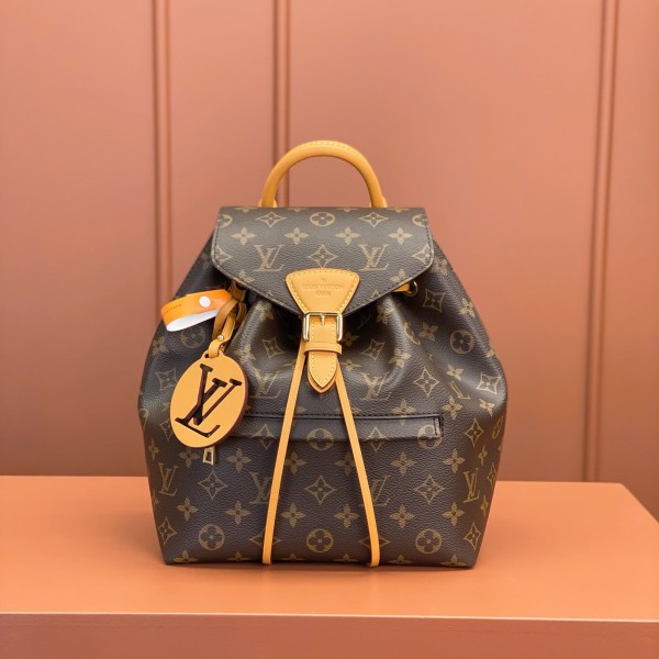 lv montsouris女士双肩包 Monogram经典老花抽绳背包m45501